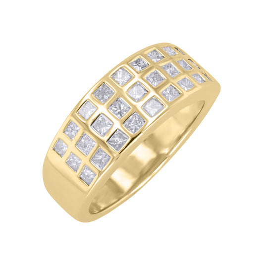 Princess Cut Design Band 0.90ct