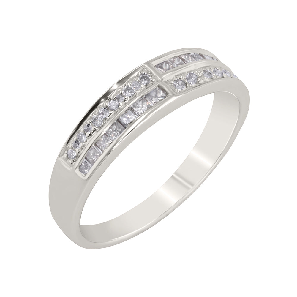 Round and Princess Dimond Band 0.33ct