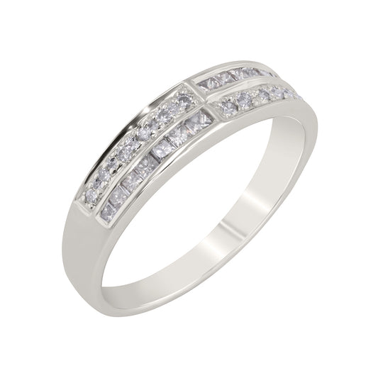 Round and Princess Dimond Band 0.33ct
