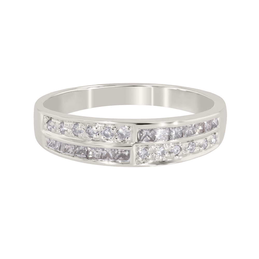 Round and Princess Dimond Band 0.33ct