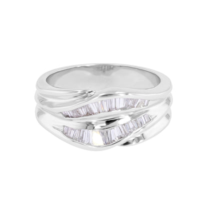 Baguette Diamond Wave Ring 0.59ct