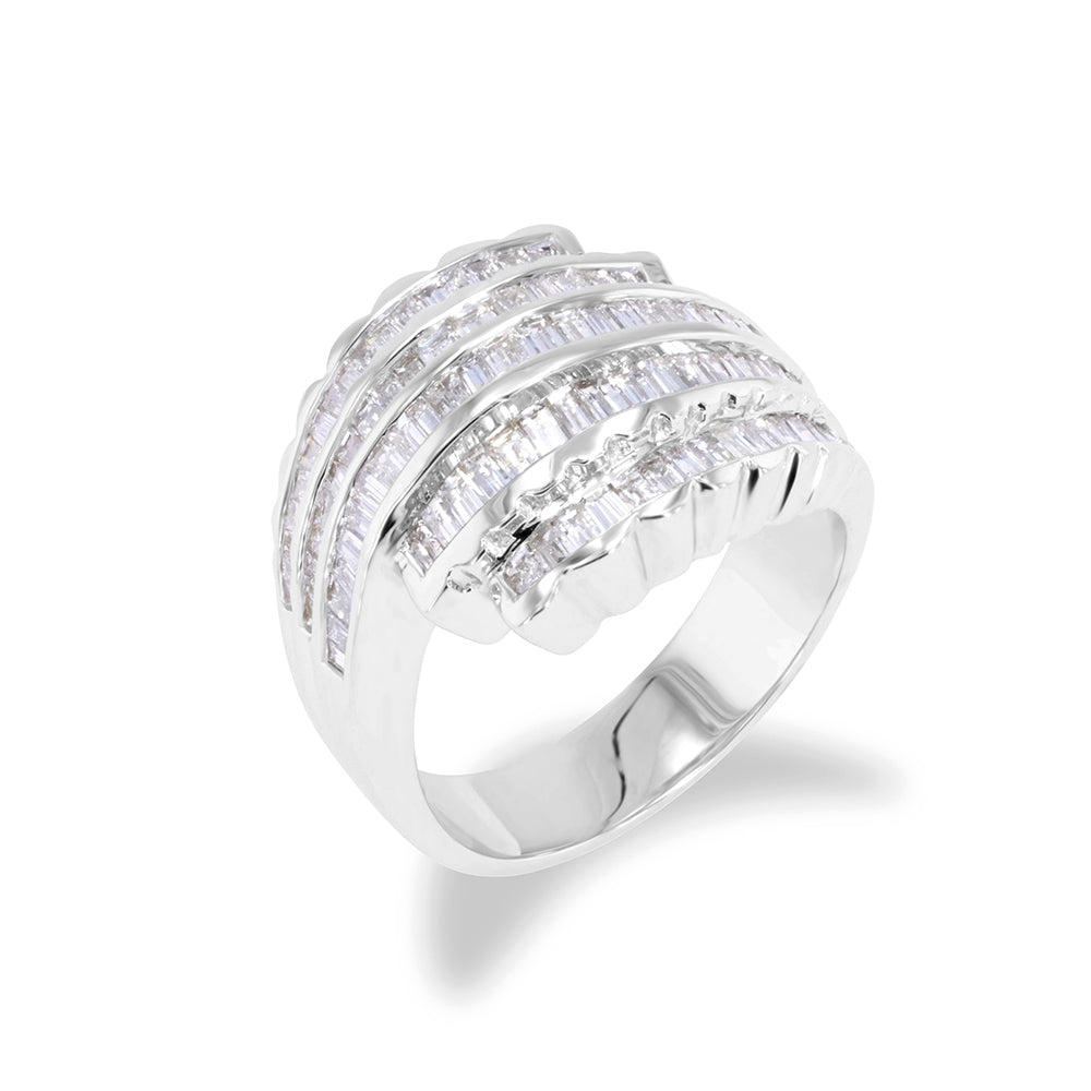 Baguette Diamond Rows Ring 1.68ct