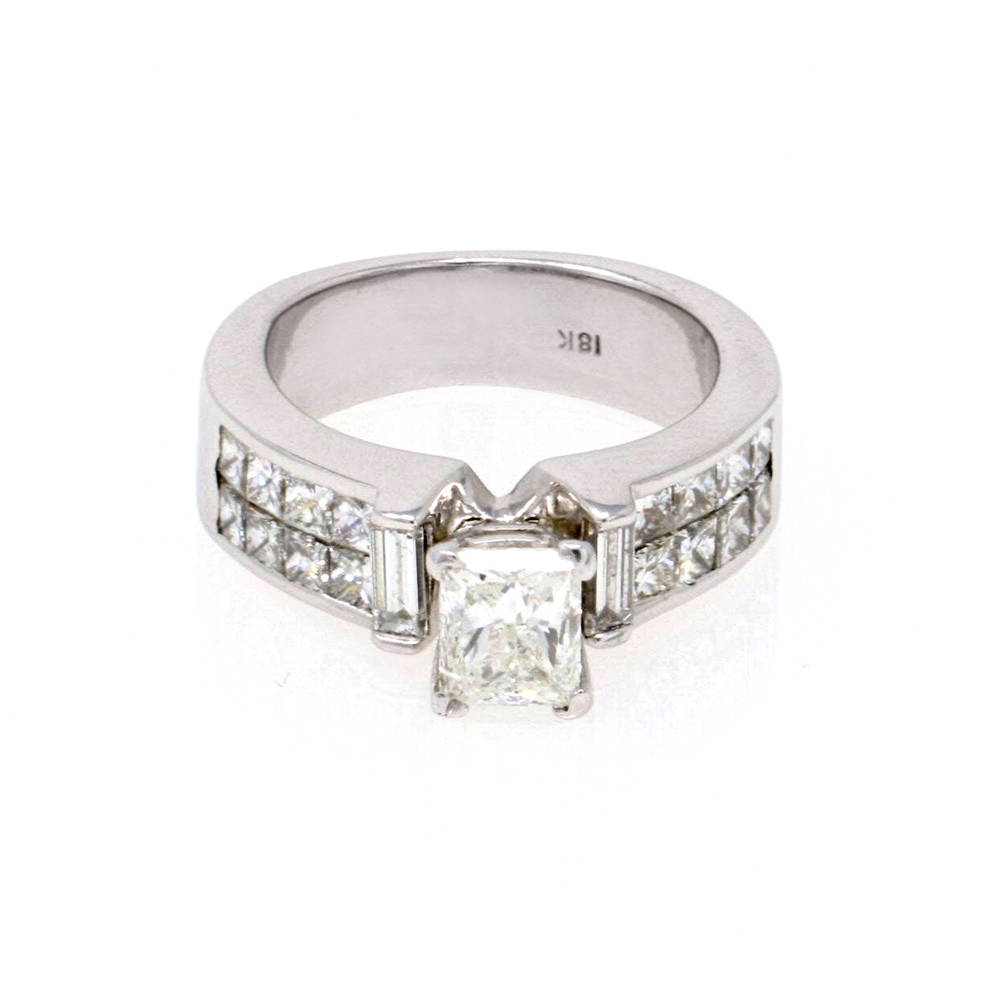 Elongated Princess-Cut Engagement Ring 2.44ct