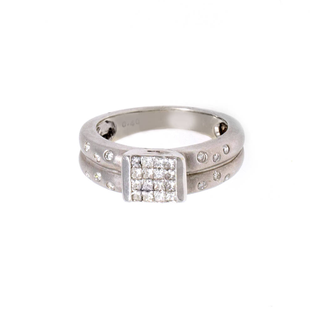 Invisible Center Diamond Ring 0.40ct