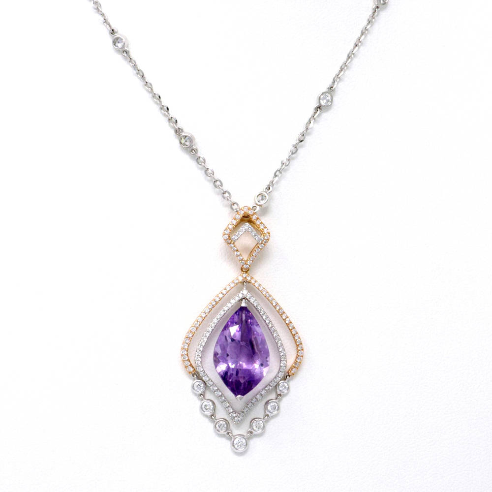 Amethyst Droplet Pendant 11.30ct