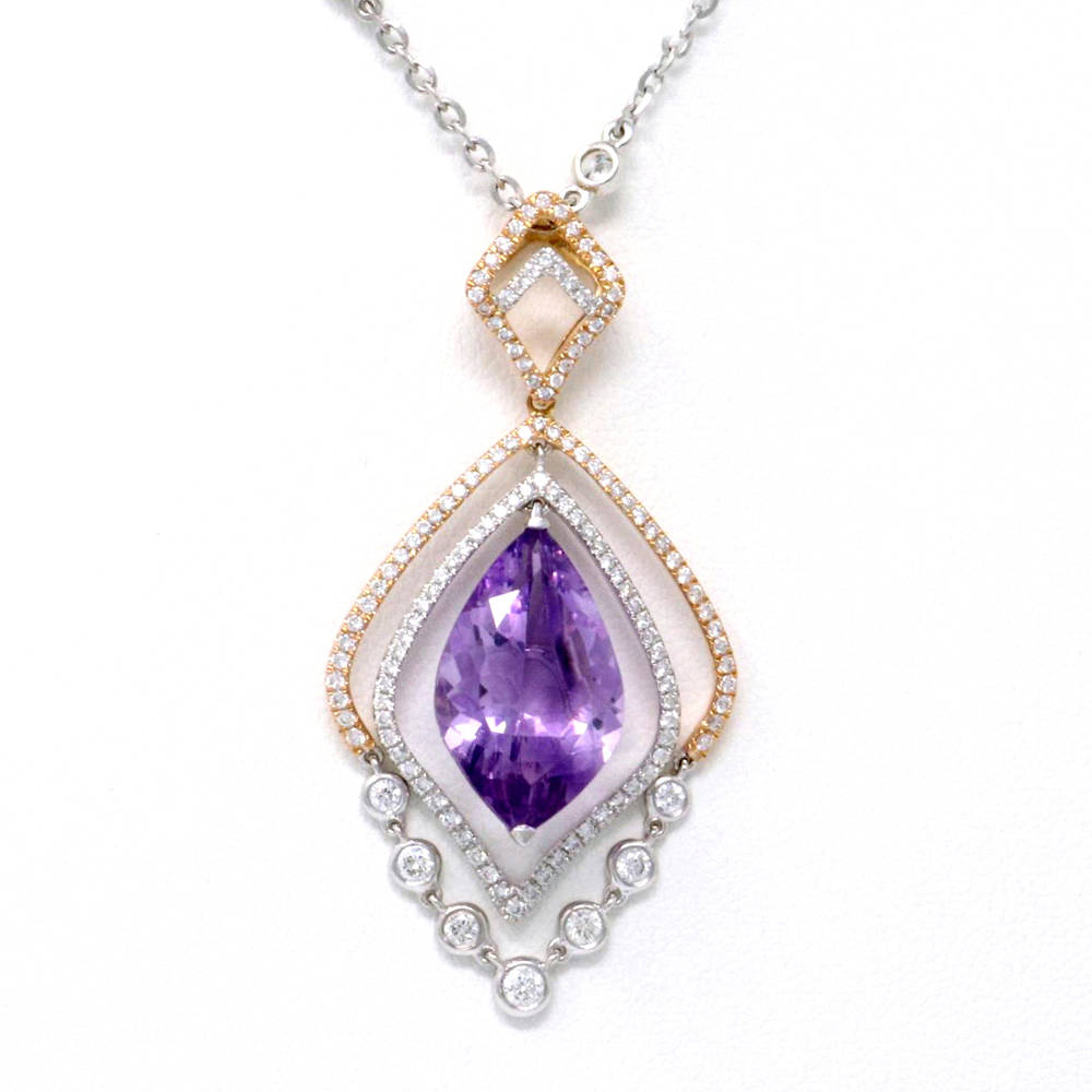 Amethyst Droplet Pendant 11.30ct