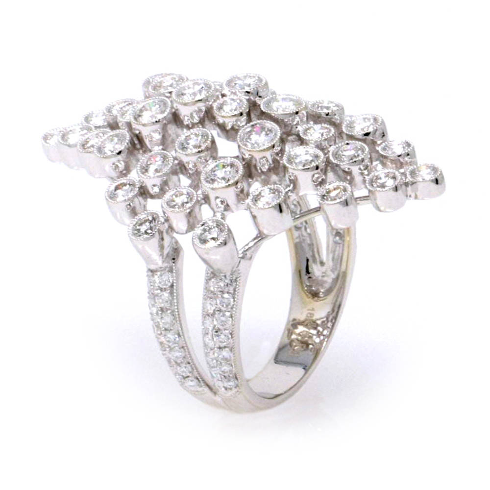 Diamond Shaped Bezel Ring 2.79ct