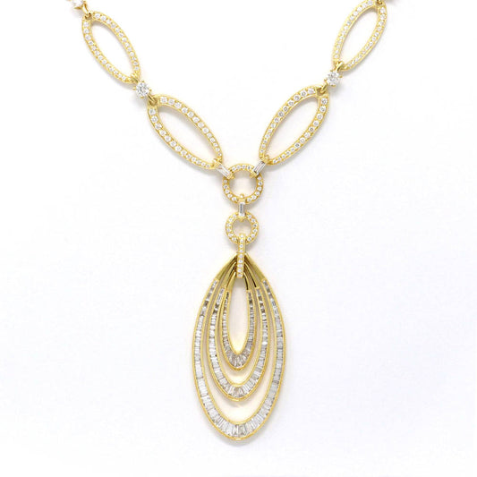 Art Deco Diamond Necklace 7.84ct
