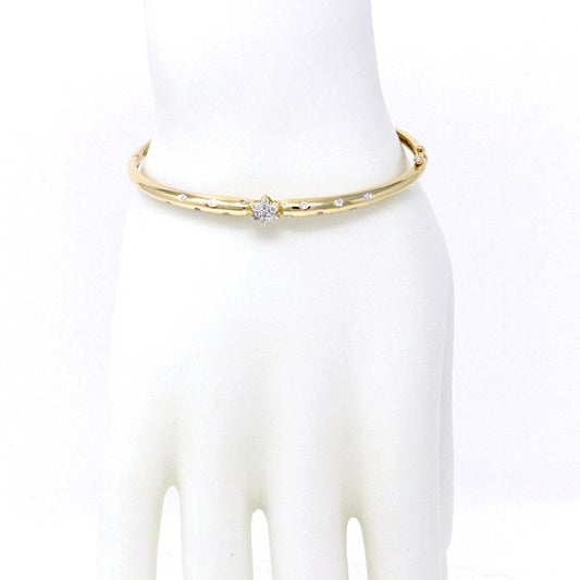 Solitaire Flower Bangle 0.23ct