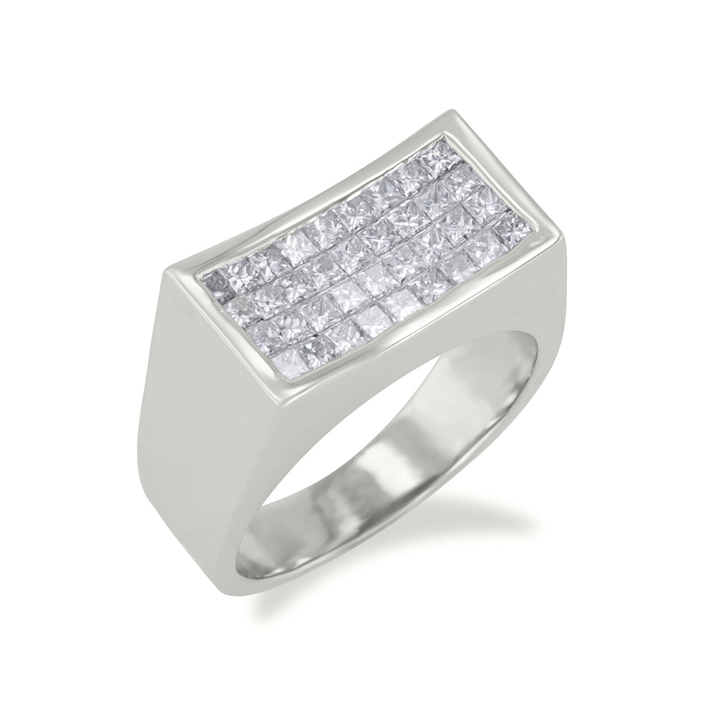 Curved Invisible Set Princess Cut Band 0.93ct