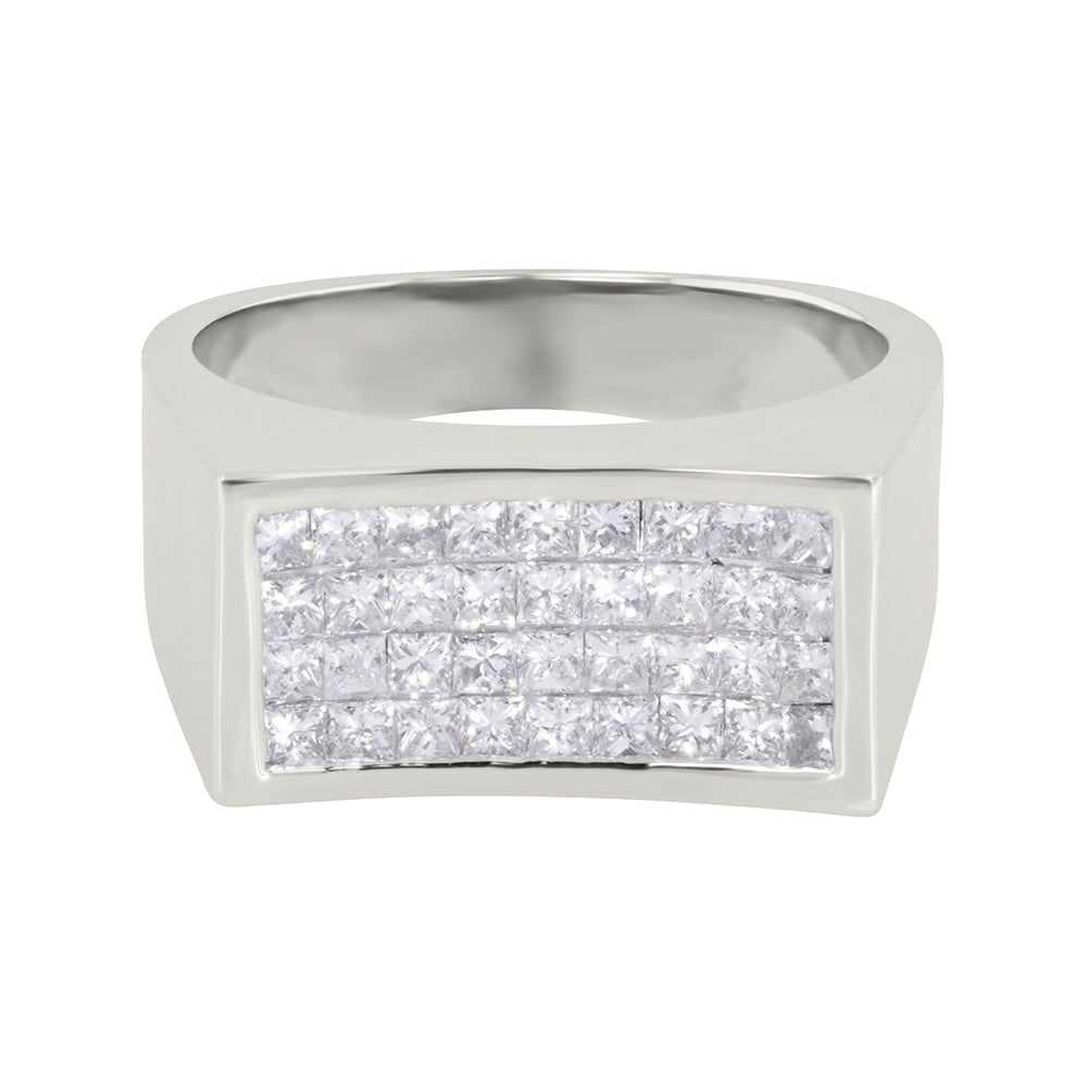 Curved Invisible Set Princess Cut Band 0.93ct