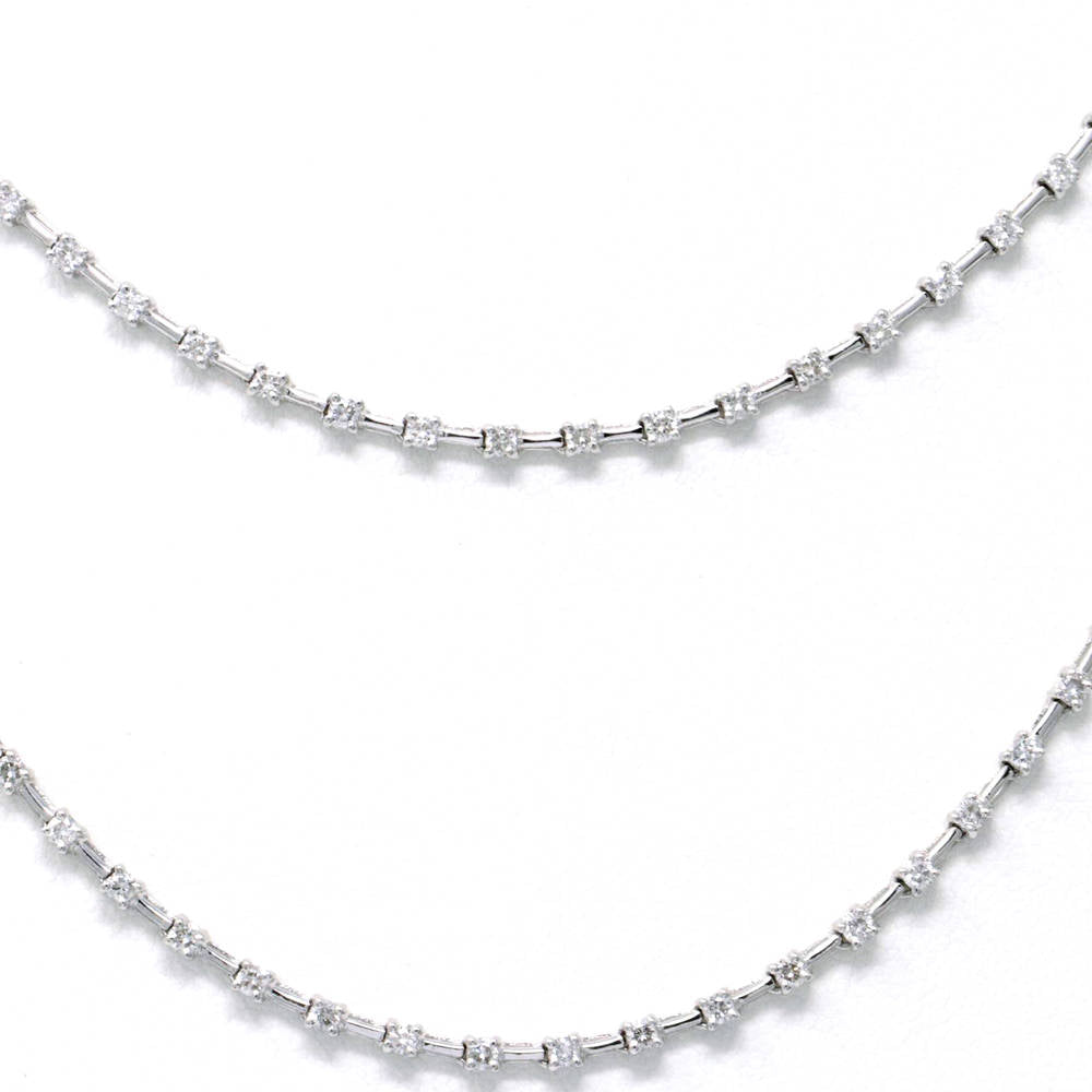 Two Row Diamond Necklace 4.44ct