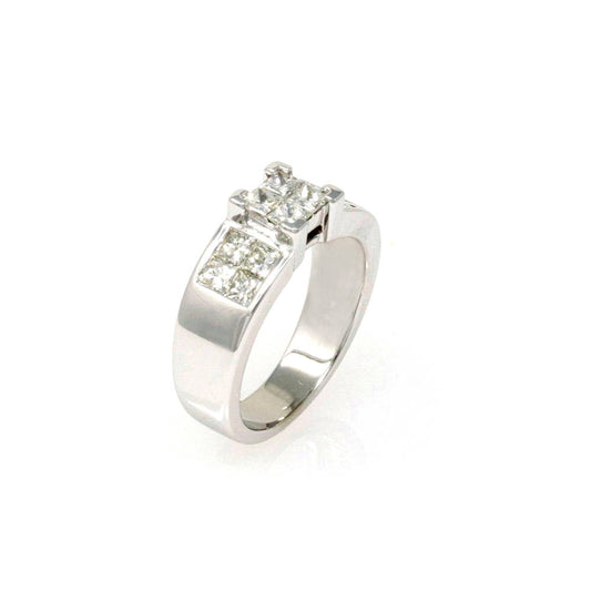Invisible Princess Engagement Ring 1.16ct