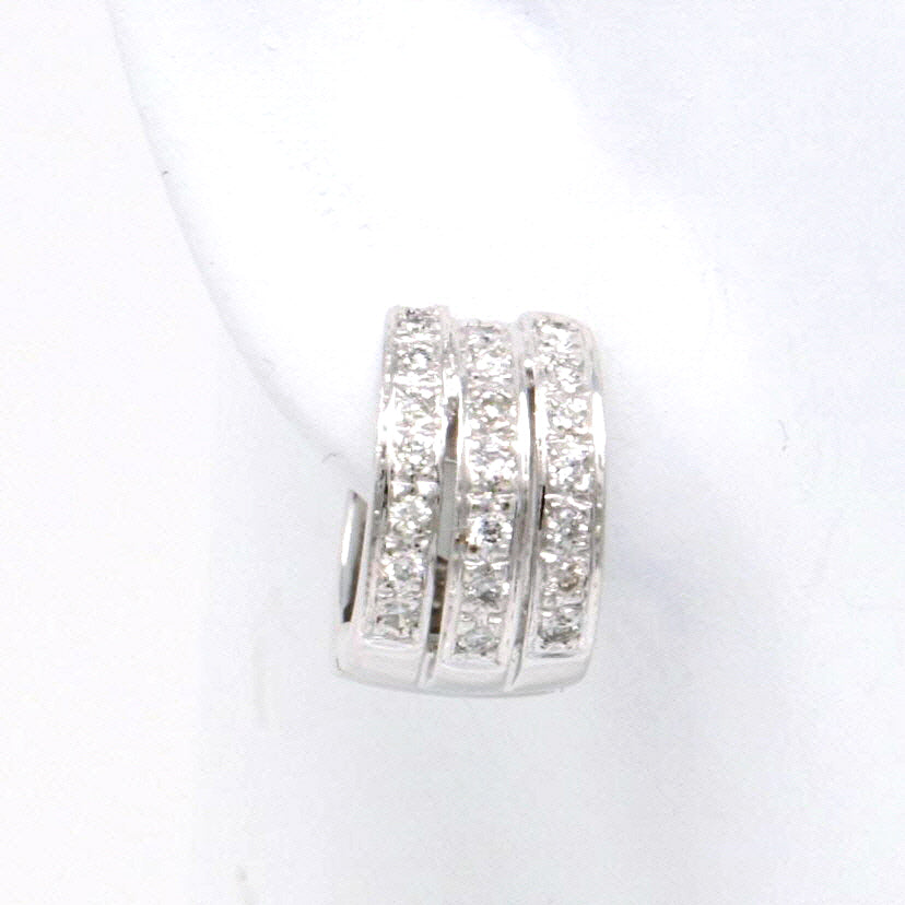 Three Row Diamond Cuff Earrings 0.80ct