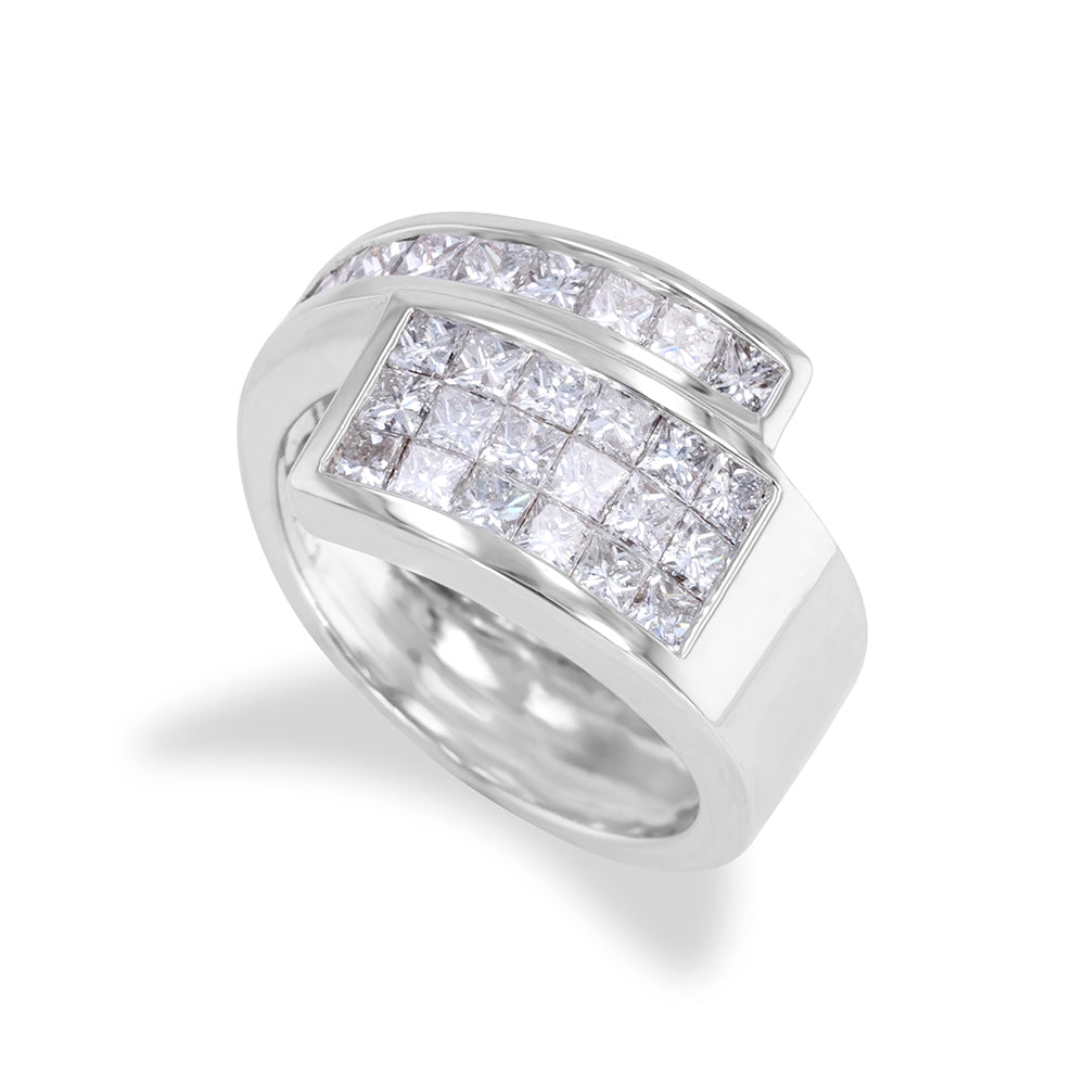 Invisible Set Wrap Around Diamond Ring 1.94ct