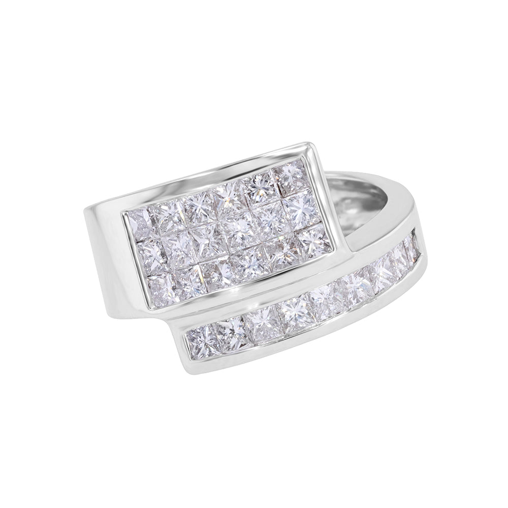 Invisible Set Wrap Around Diamond Ring 1.94ct