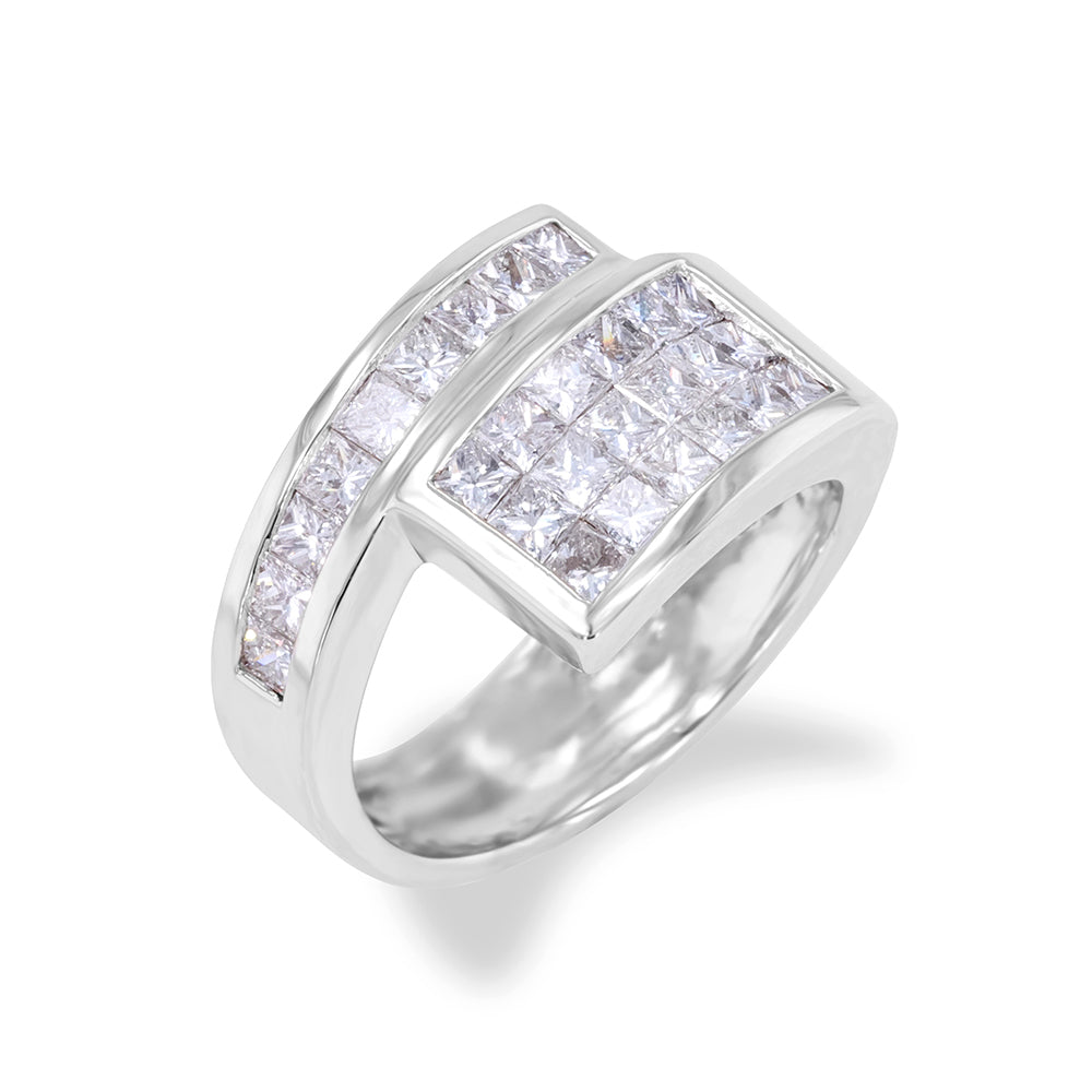 Invisible Set Wrap Around Diamond Ring 1.94ct