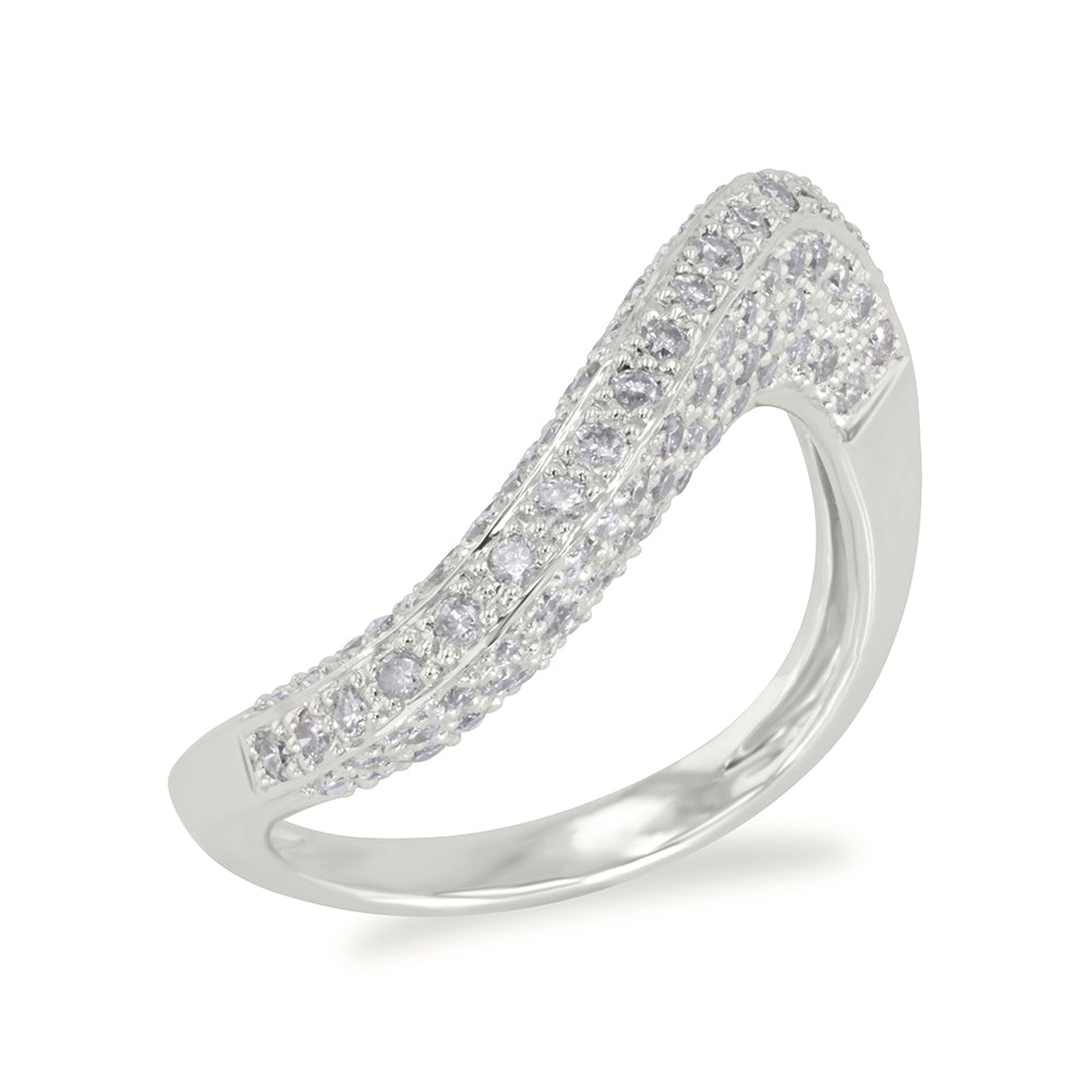 Wave Diamond Ring 0.79ct