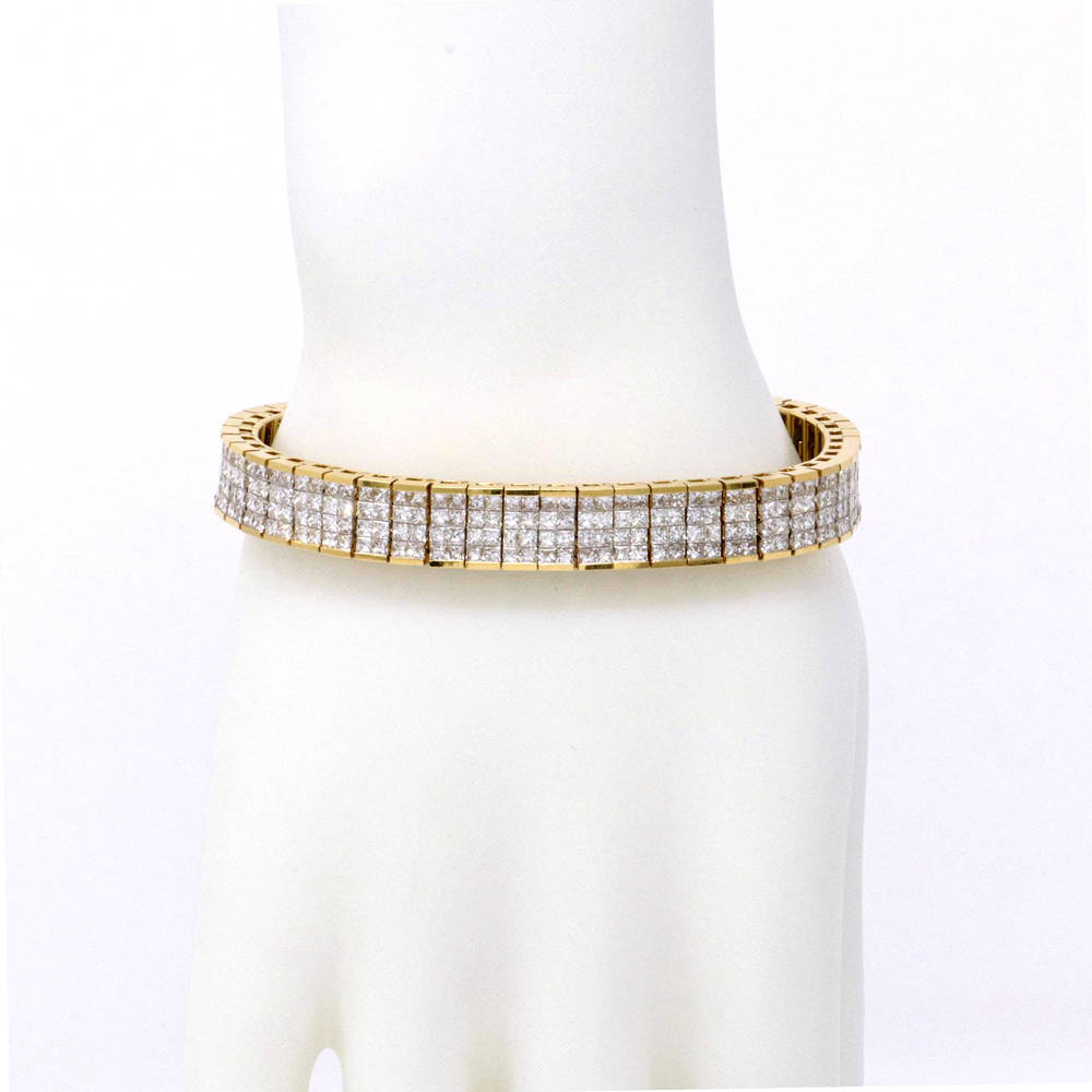 Seamless Princess-Cut Tennis Bracelet 17.33ct