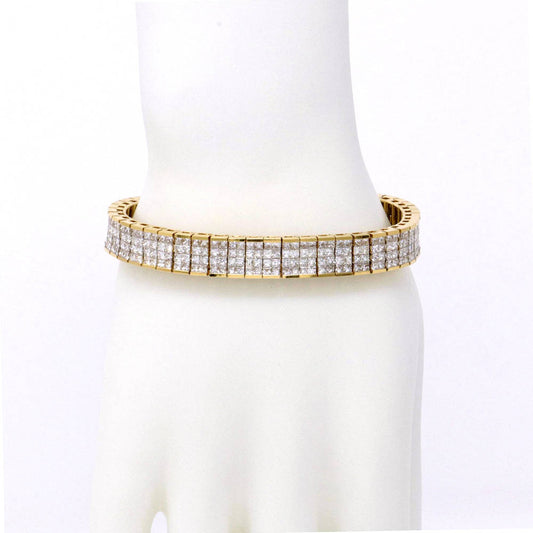 Seamless Princess-Cut Tennis Bracelet 17.33ct