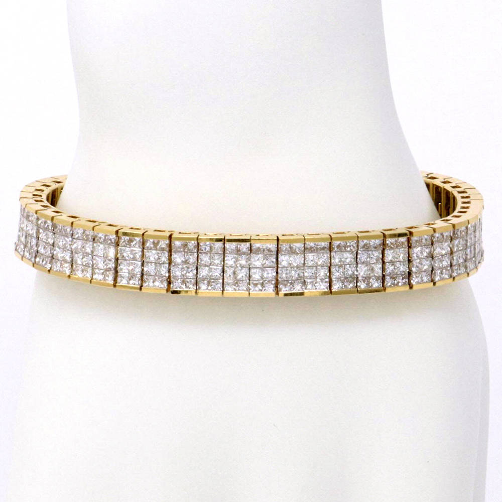 Seamless Princess-Cut Tennis Bracelet 17.33ct
