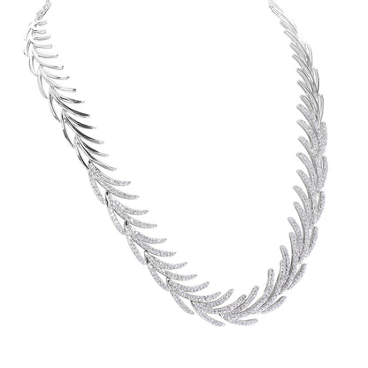Diamond Palm Necklace 5.76ct