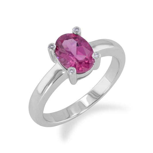 Rubellite and Diamond Ring 1.33ct