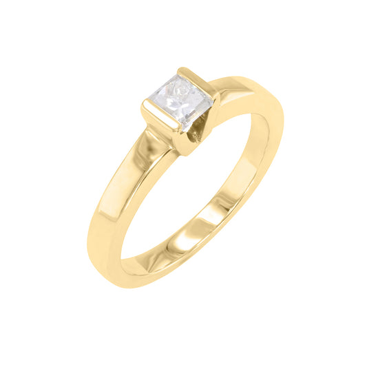 Yellow Gold Petit Solitaire Ring 0.47ct