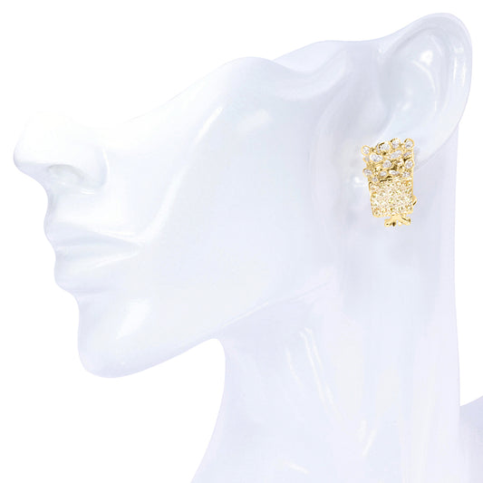 Yellow Sapphire and Diamond Flower Earrings 1.71ct