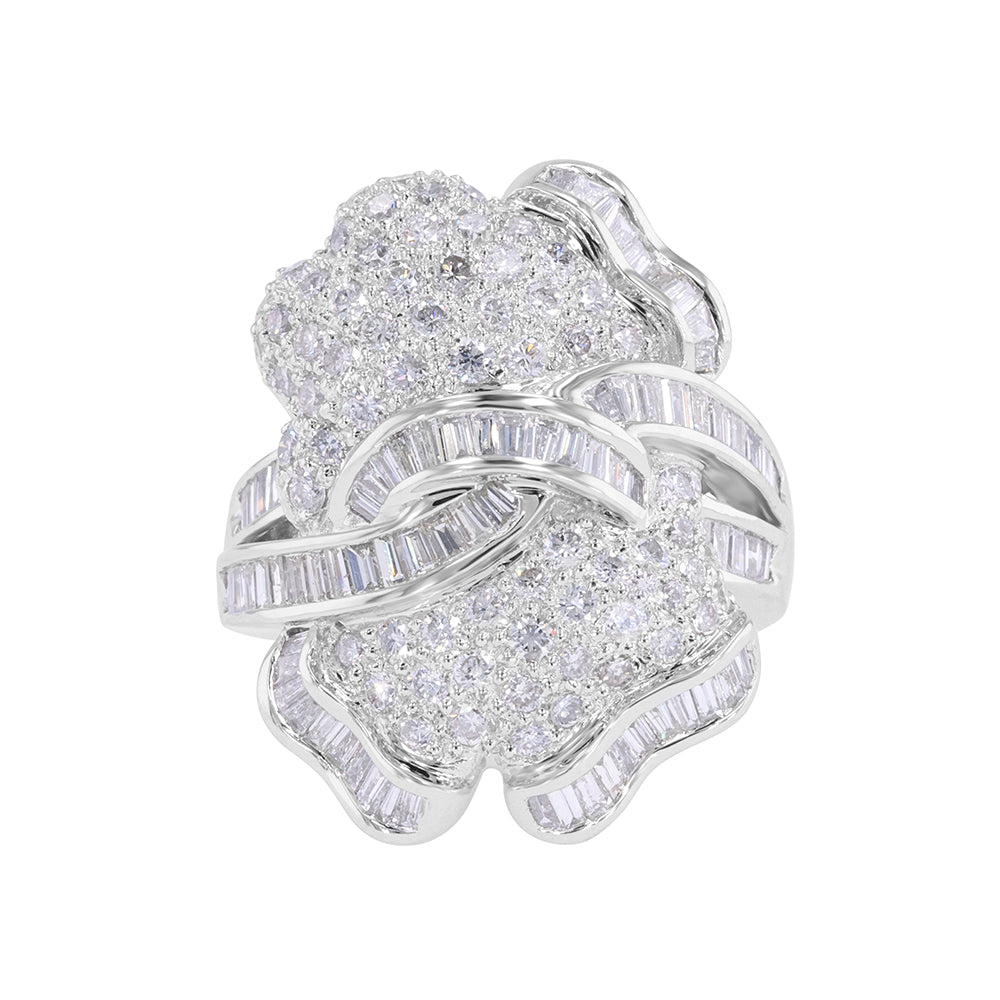 Baguette And Round Diamond Design Ring 2.16ct