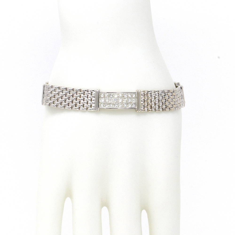 Invisible Set Men's Bracelet 8.01ct