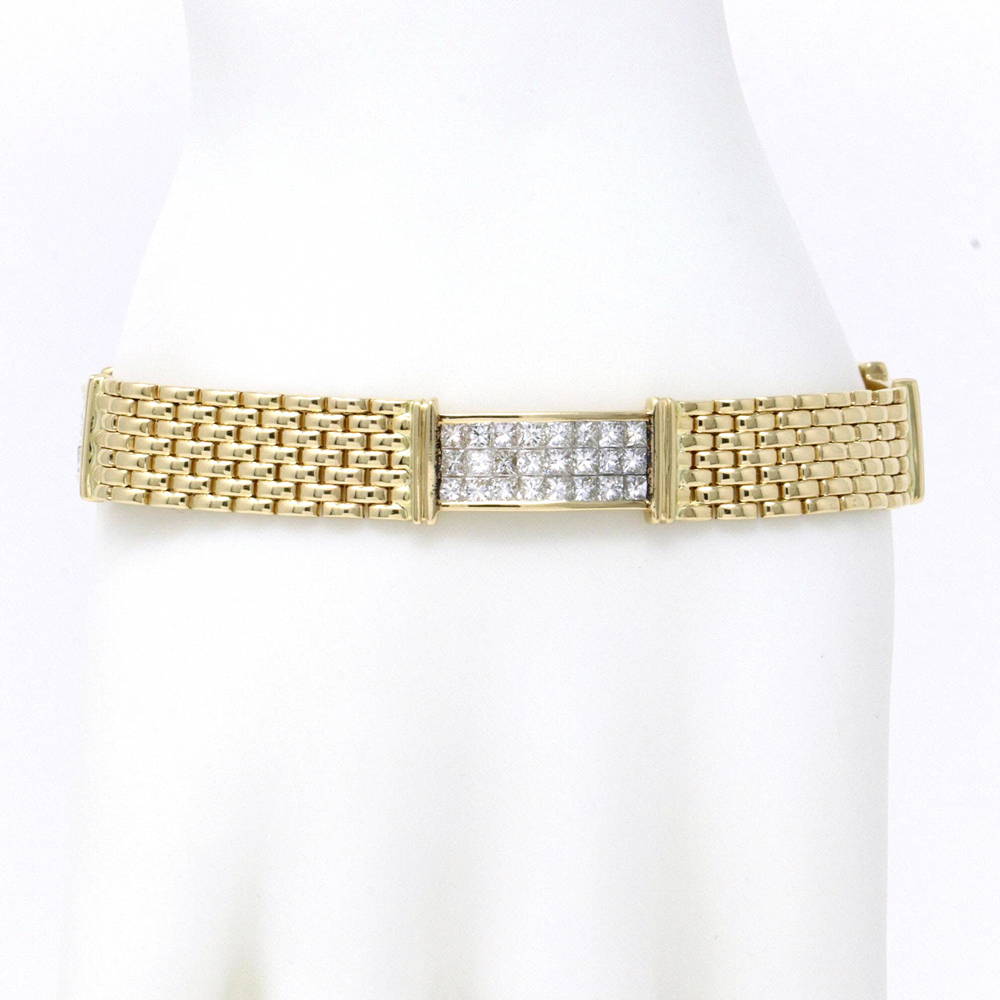 Invisible Set Men's Bracelet 8.10ct