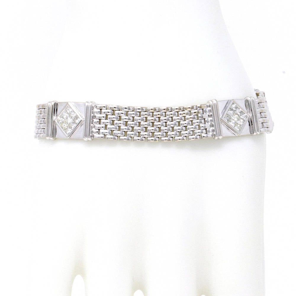 Modern Men's Diamond Bracelet 2.77ct