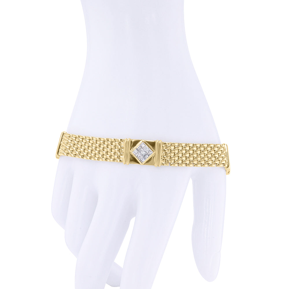 Modern Men's Diamond Bracelet 2.77ct