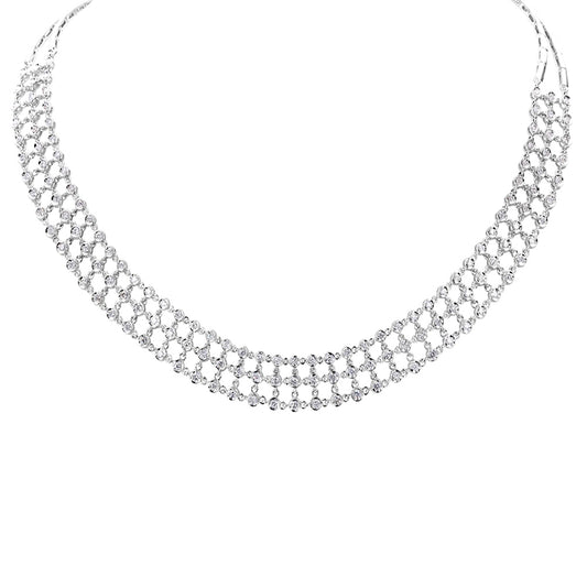 Flexible Mesh Diamond Necklace 2.61ct