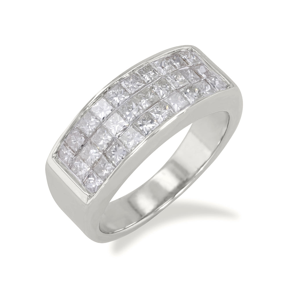 Invisible Set Princess Cut Band 2.00ct