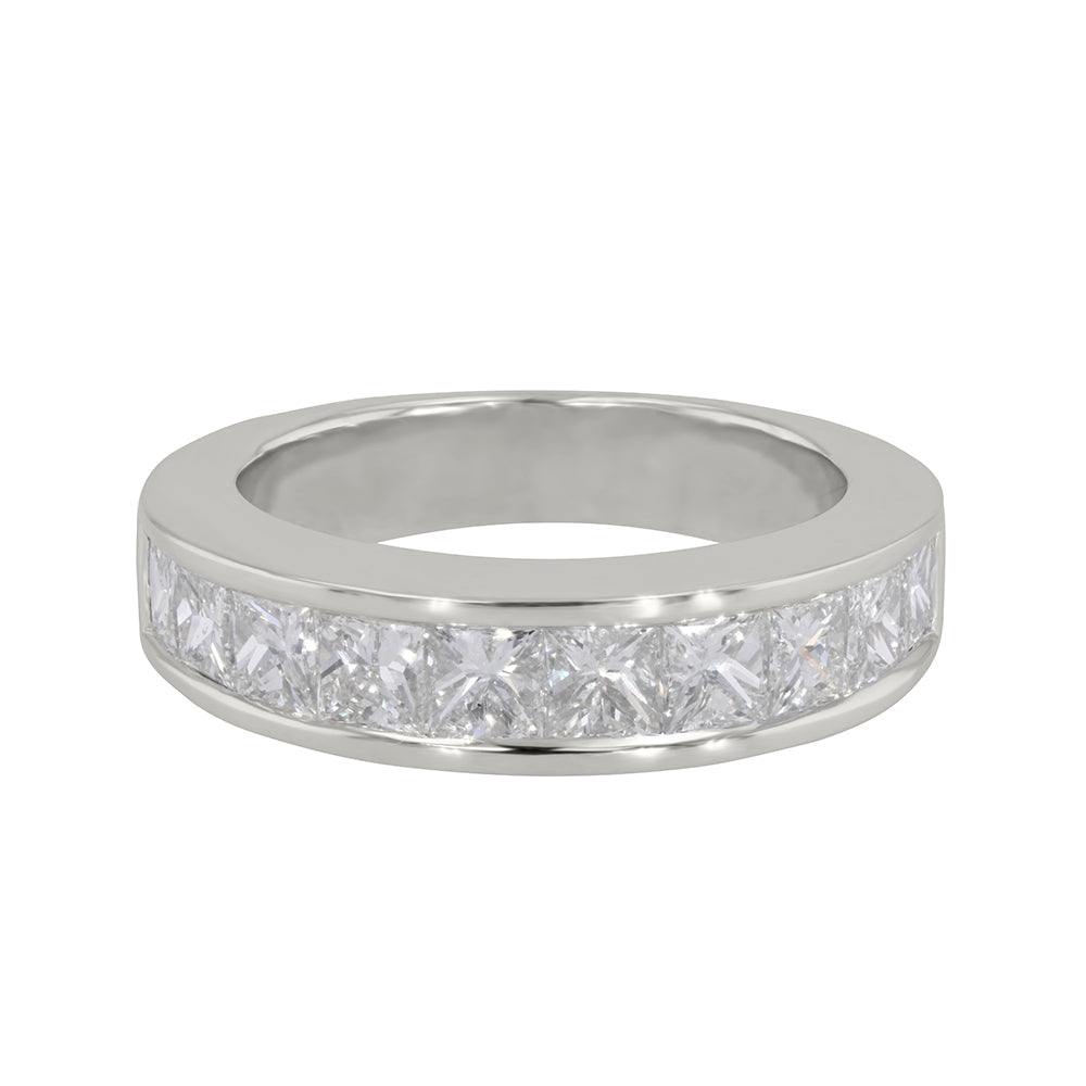 Large Channel Set Princess Cut Band 1.70ct