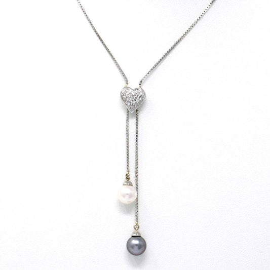 Round Pearl Drop Necklace 0.25ct