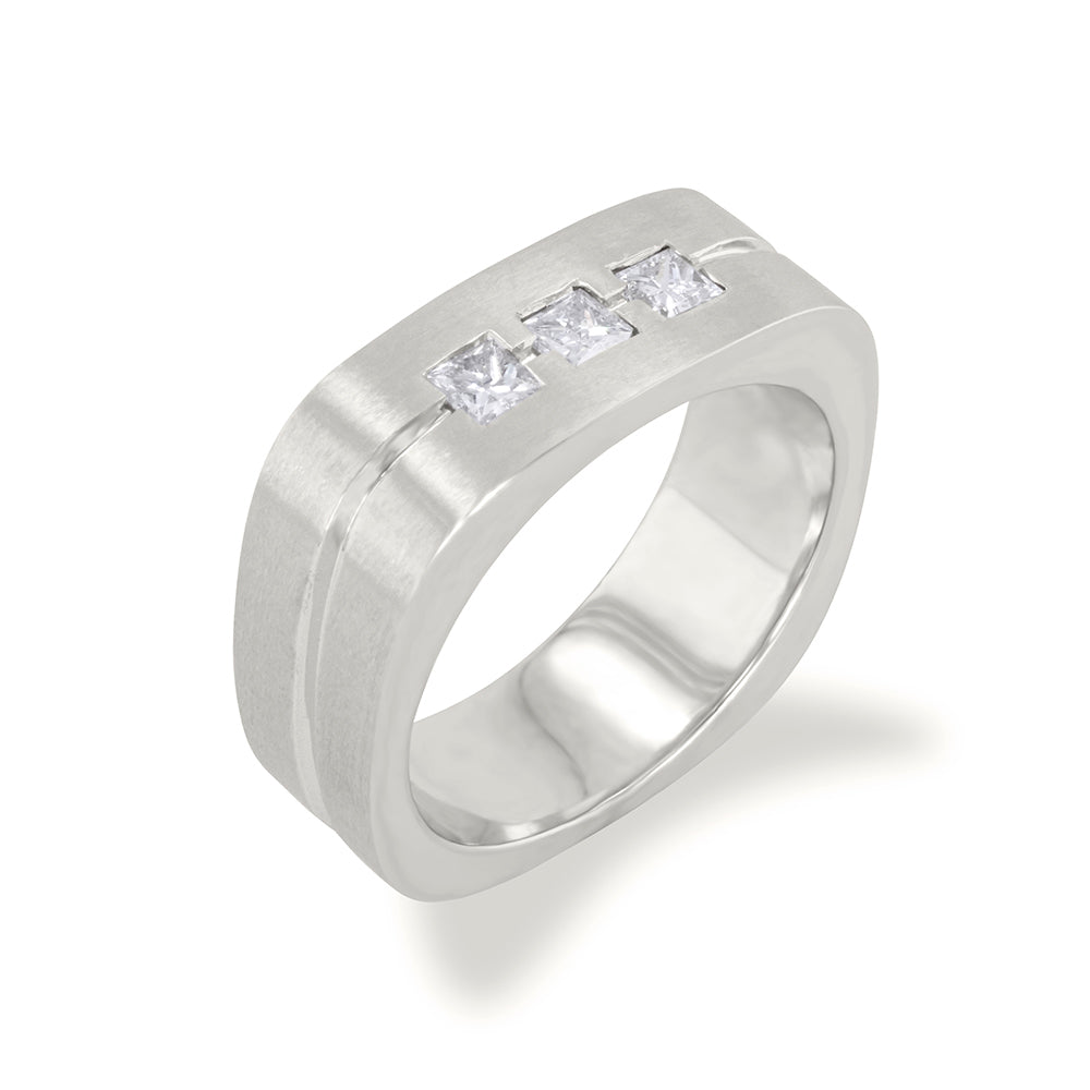 Square Profile Diamond Band 0.57ct