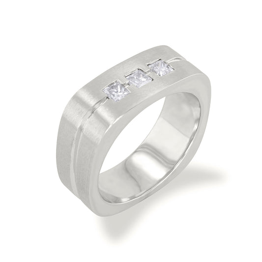 Square Profile Diamond Band 0.57ct