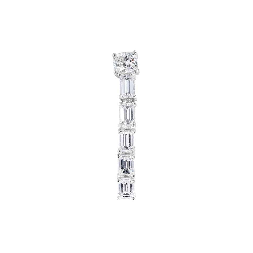 Cushion and Emerald Cut Drop Earrings 6.59ct