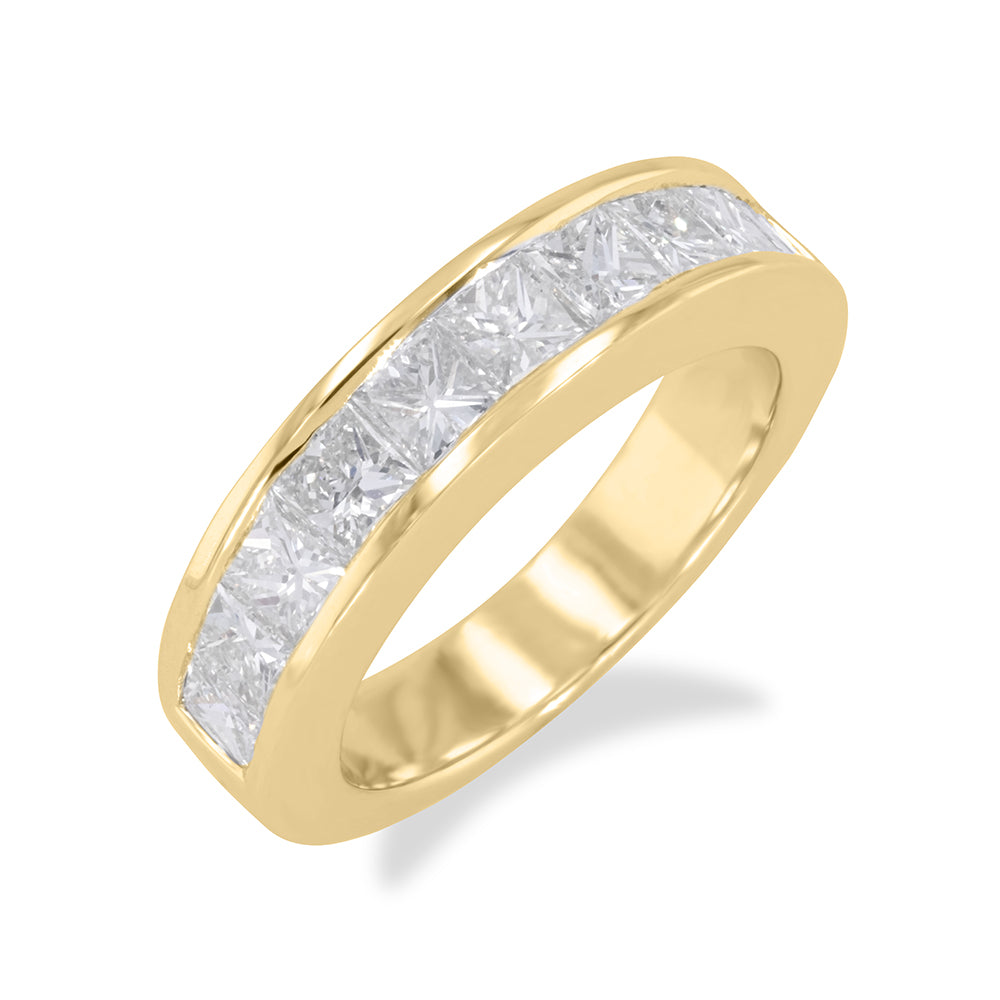 Tapered Invisible Set Princess Diamond Band 0.51ct