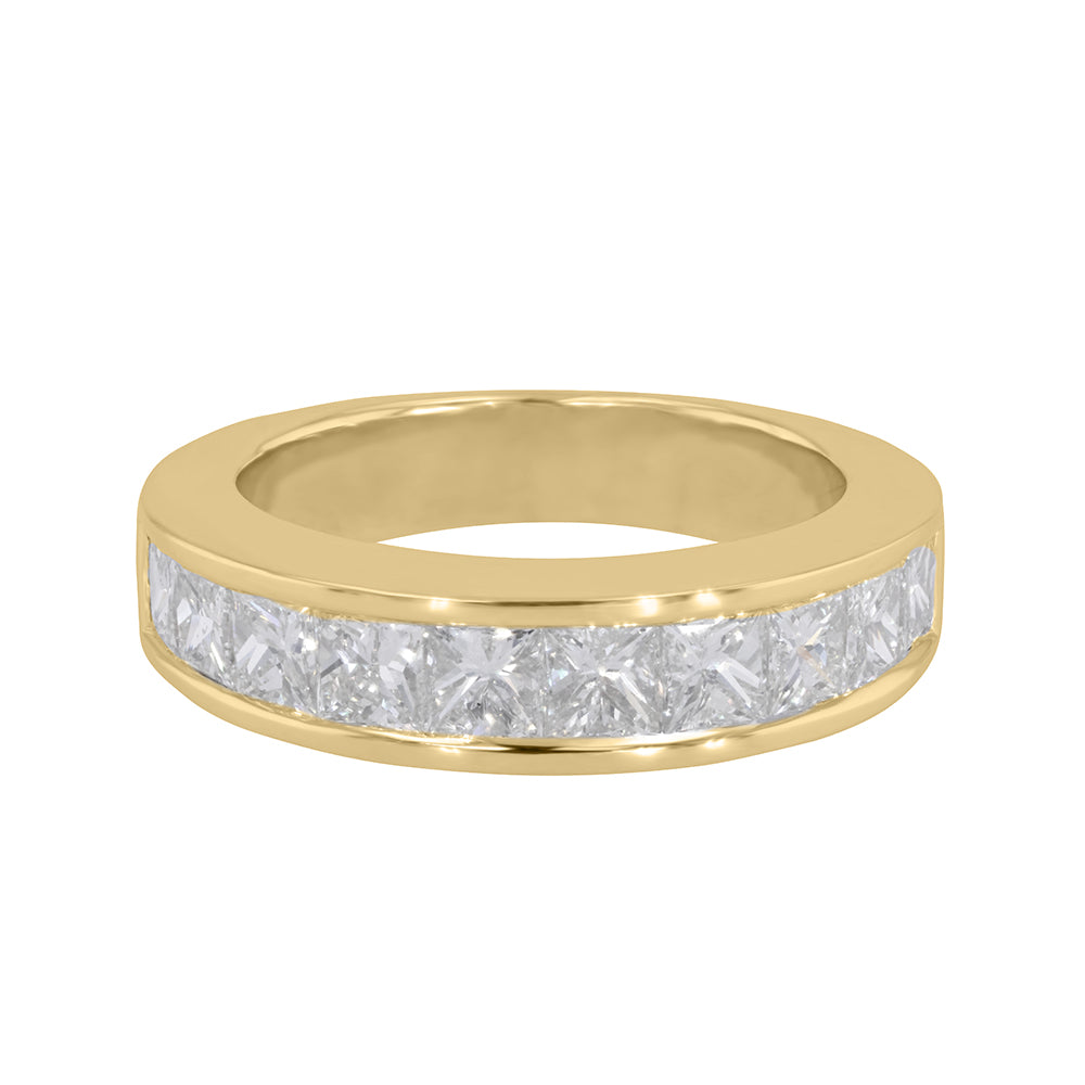 Tapered Invisible Set Princess Diamond Band 0.51ct