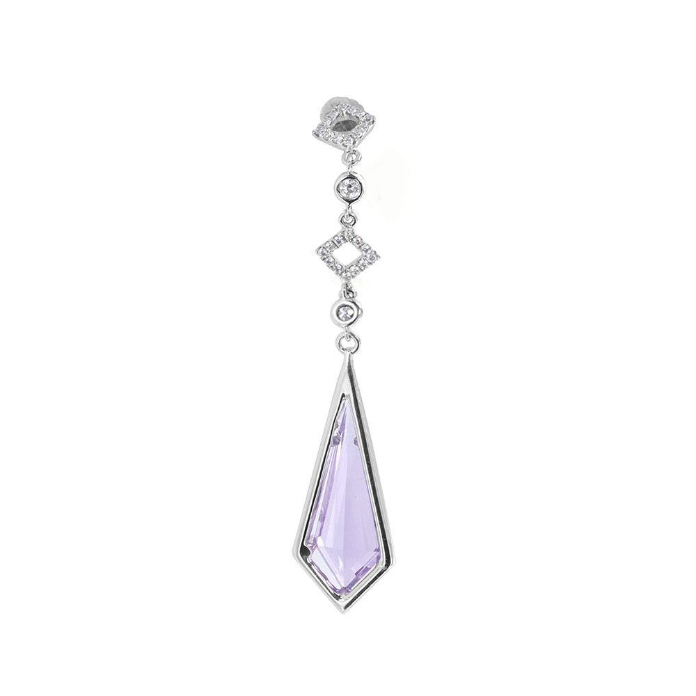 Dazzling Amethyst and Diamond Earrings 25.86ct