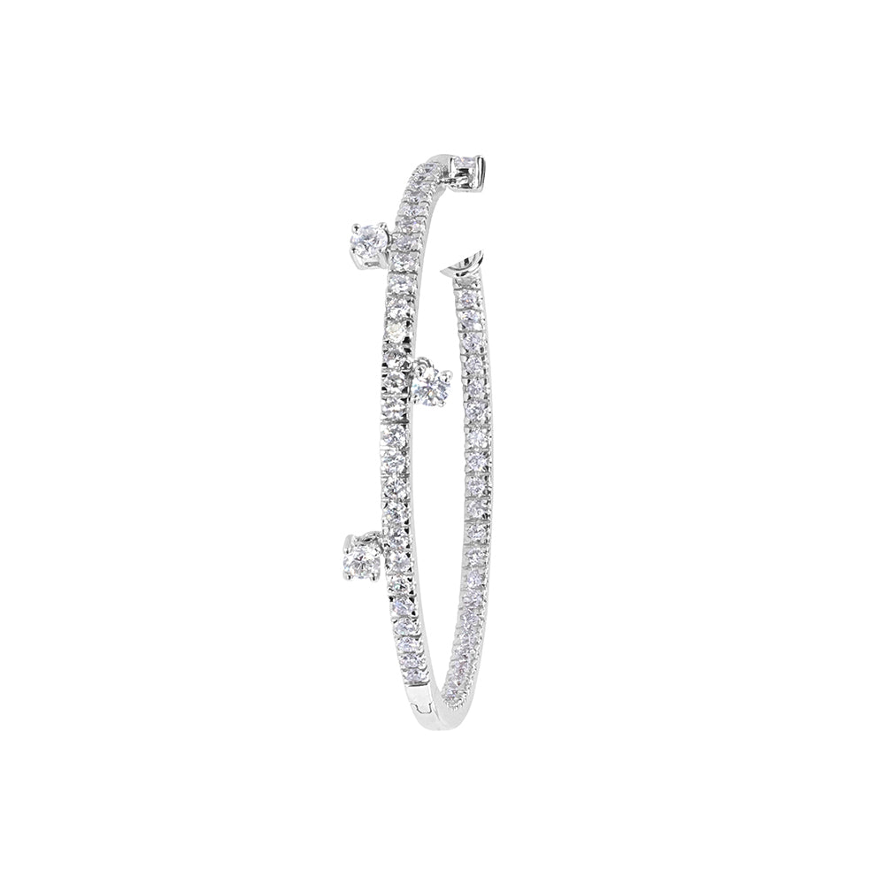 Constellation Diamond Hoop Earrings 2.46ct