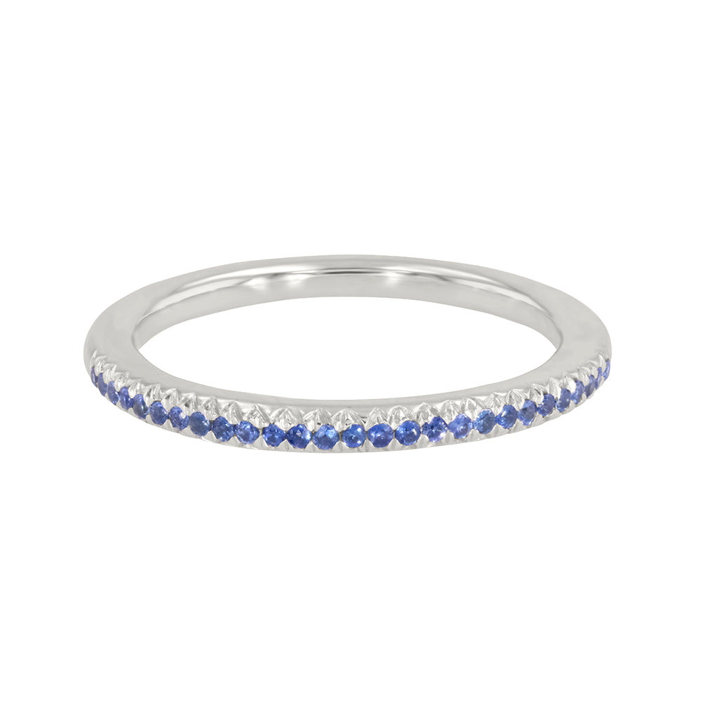 Fishtail Prong Sapphire Band 0.13ct
