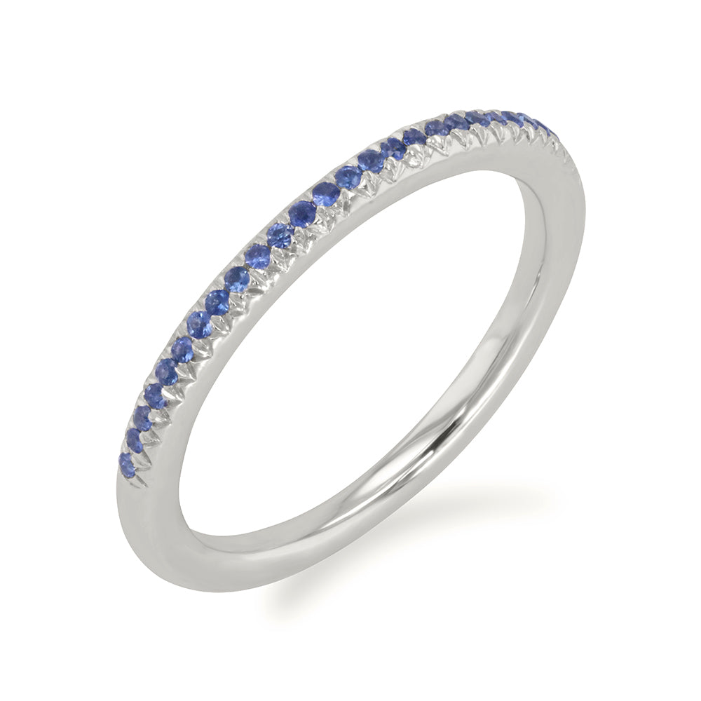 Fishtail Prong Sapphire Band 0.13ct
