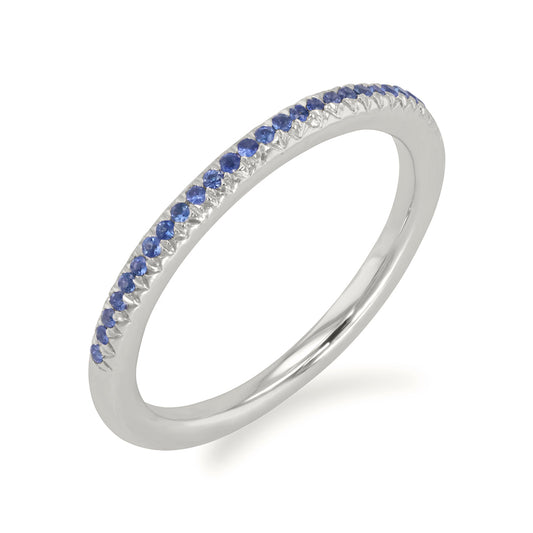 Fishtail Prong Sapphire Band 0.13ct