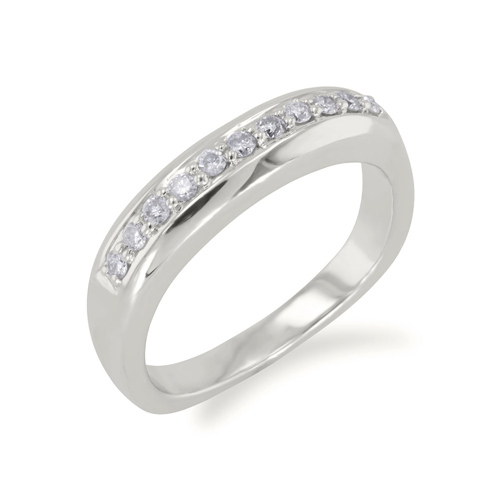 Square Profile Diamond Ring 0.35ct