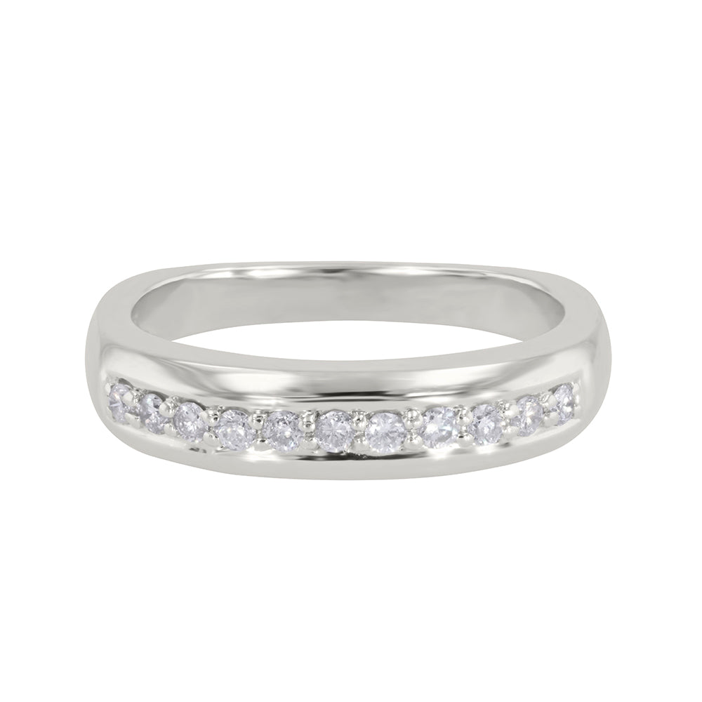 Square Profile Diamond Ring 0.35ct